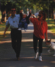 Tony, Sarah, and Emily Rose in the park